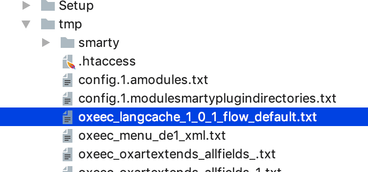 language Cache Datei in OXID eShop
